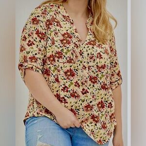 Torrid Harper 3/4 sleeve blouse